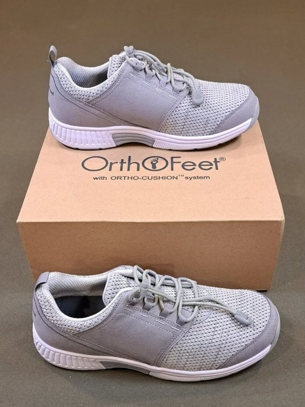 Orthofeet Francis No-Tie Sneakers - Color: Gray - Size: Women 11.5 Wide (D) - Picture 2 of 11